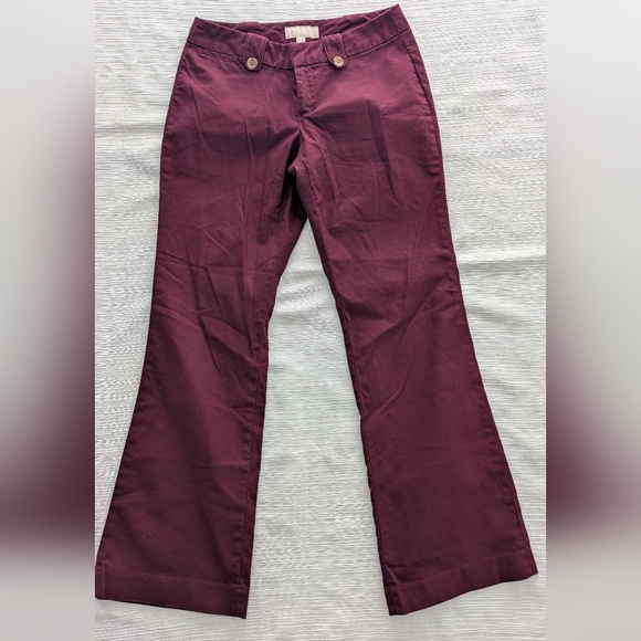 Banana Reblic Women's Burgundy Martin Fit Pants Size 2 - Picture 14 of 15